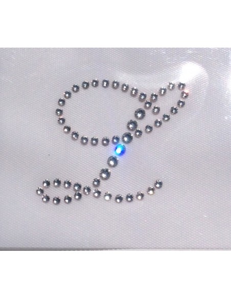 Lettera L strass termoadesivi Swarovski EV48
