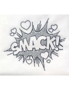 smack termoadesivo strass stile fumetto