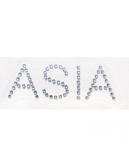 ASIA, rhinestone name font arial