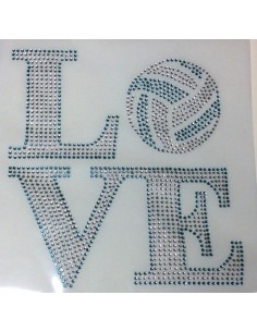 Love pallavolo scritta strass