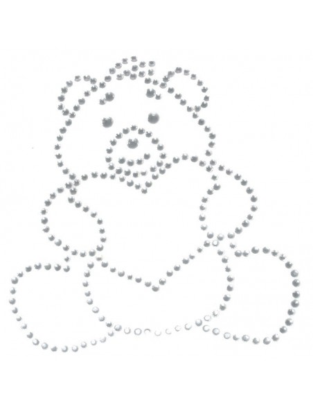 teddy bear hotfix rhinestone
