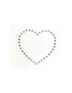 cuore strass 5 cm, crystal