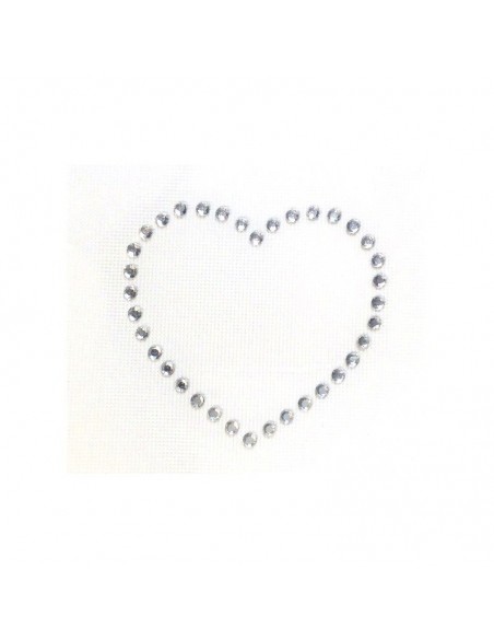 cuore strass 5 cm, crystal