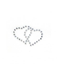 cuori incrociati termoadesivi strass