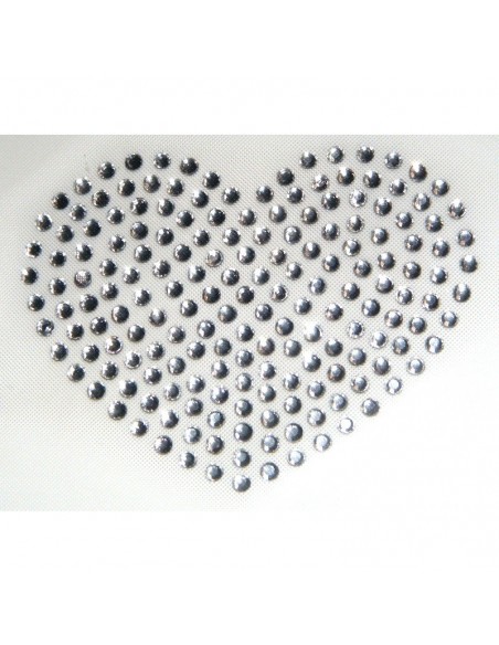 full rhinestones heart L7