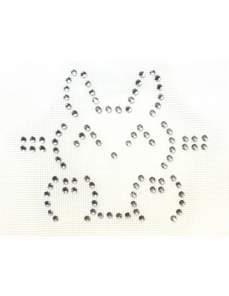 disegno stile ascii art strass coniglietto