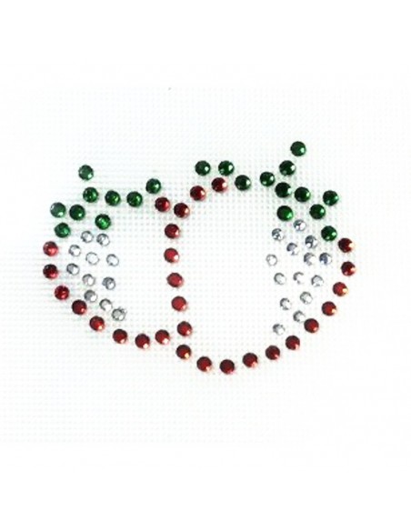 fragole, strass termoadesivi