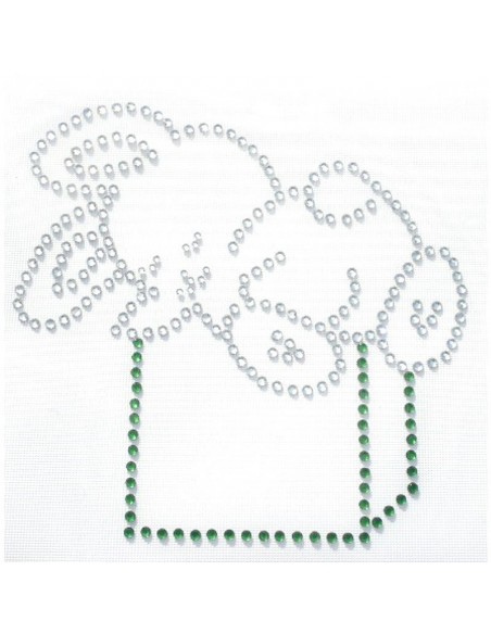 coniglietto, disegno di strass 