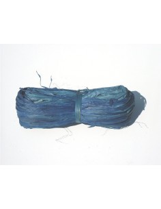 Rafia naturale bleu petrol