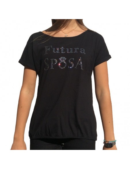 T-shirt con cristalli: Futura Sposa