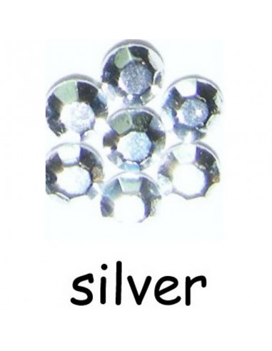 borchiette sfaccettate termoadesive silver