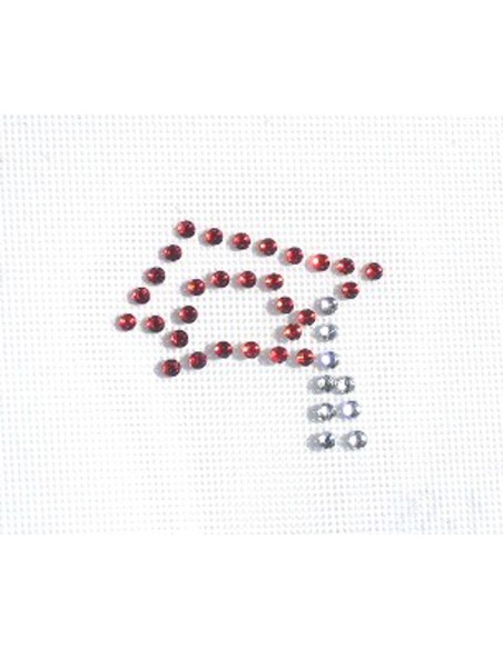 Tocco laurea rosso strass