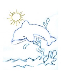 Delfino strass termoadesivi