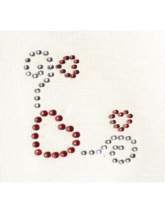 angolare strass rami e cuori rossi