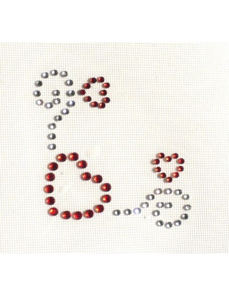 angolare strass rami e cuori rossi