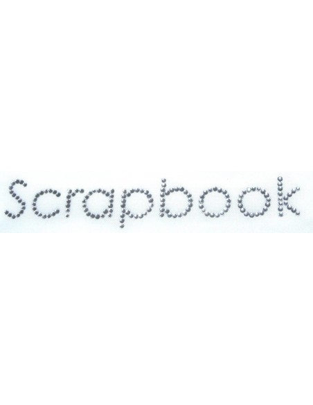 Scrapbook scritta strass termoadesivi