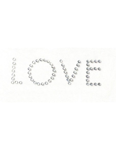 LOVE scritta strass termoadesivi