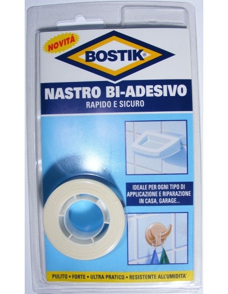 bostik nastro bi-adesivo bianco 1,5mx19mm