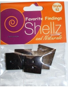 bottoni quadrati in cocco 2 cm