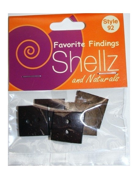 bottoni quadrati in cocco 2 cm