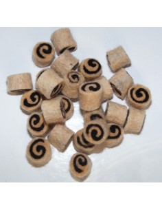 perlina di feltro naturale...