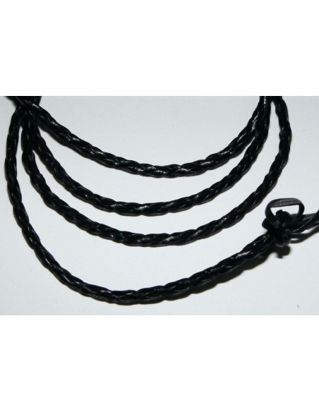 cordoncino ecopelle intrecciato nero