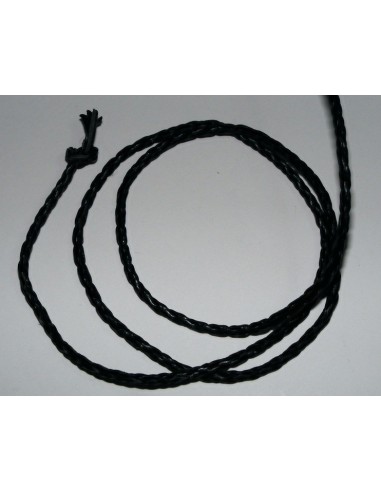 cordoncino ecopelle intrecciato nero