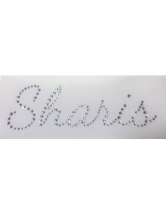 Sharis nome strass corsivo H55