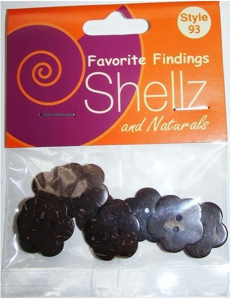 bottoni fiore in cocco 2 cm