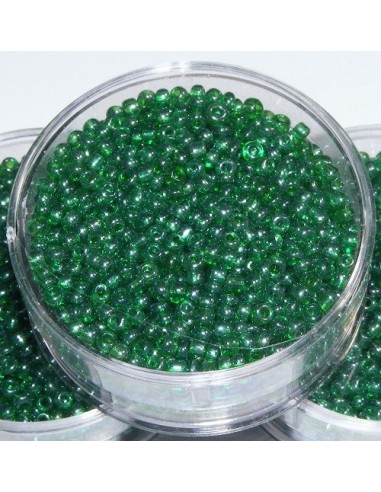 perline 12/0 verde trasparente