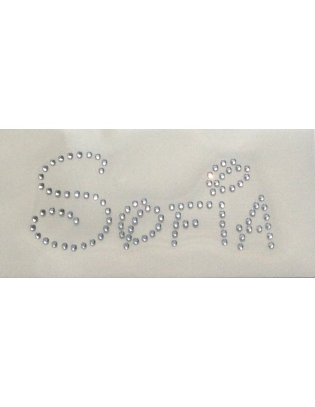 Sofia, nome strass termoadesivi, Disney font H45