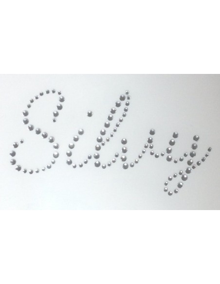 Silvy nome termoadesivo strass