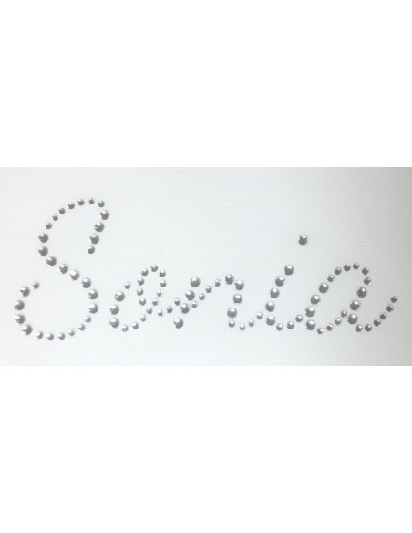Sonia nome termoadesivo strass