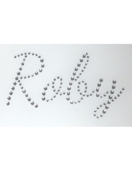Roby, nome termoadesivo strass