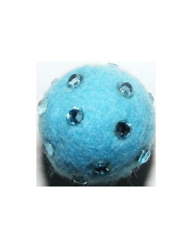 palline feltro con strass 18mm