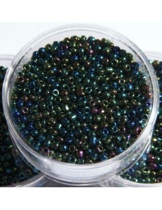 perline 12/0 nero iridescente