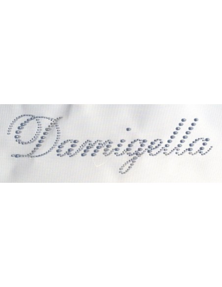 Damigella scritta strass