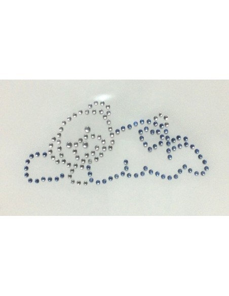 Orsetto che riposa, disegno strass