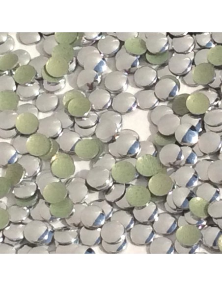 borchiette piatte termoadesive silver