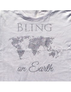 T-shirt con strass: BLING... 2
