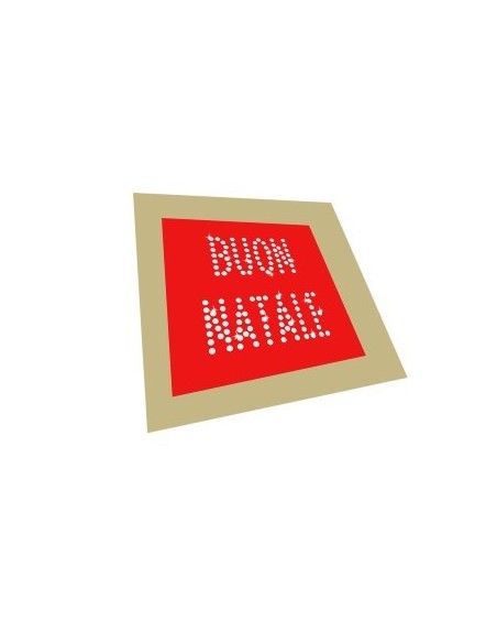 BUON NATALE, scritta termoadesiva strass