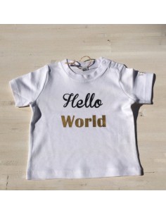 Baby T-shirt Hello World 2