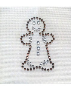 biscotto omino pan di zenzero strass termoadesivi