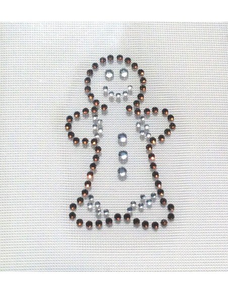 ginger bread man rhinestone hotfix