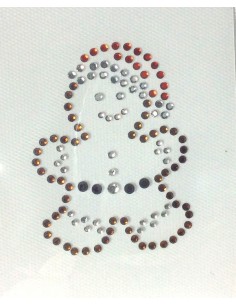 babbo natale pan di zenzero termoadesivo strass