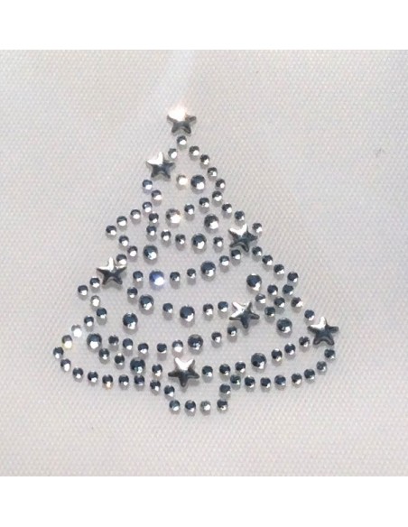 Albero di natale strass argento