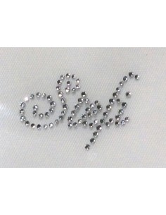 Stefi, nome strass termoadesivi corsivo