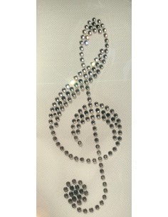 Chiave di violino Swarovski termoadesivo