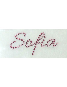 nome sofia strass rosa
