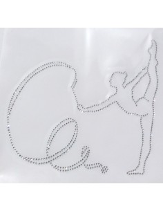 ginnasta con nastro strass